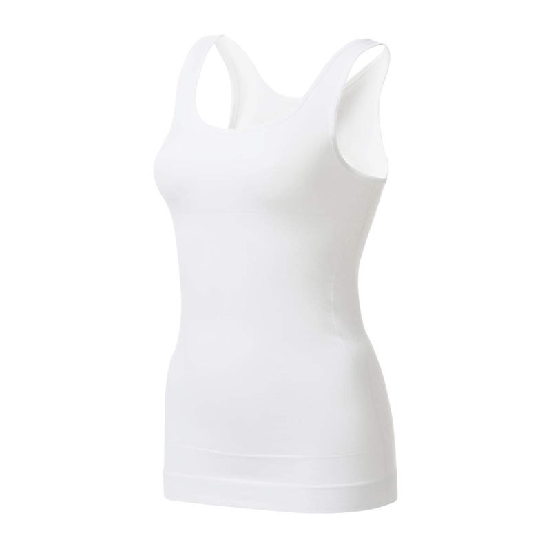 EUYZOU Women's Tummy Control Shapewear Tank Tops - Seamless Body Shaper Compression Top - White XL - Image 1
